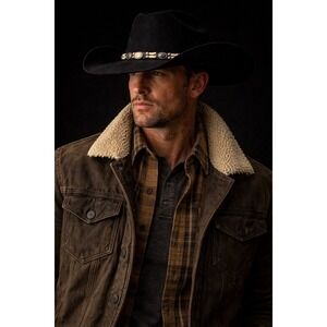 Stetson Silverton 6X Cowboy Hat 7 1/8 Black Felt Classic Western Rodeo USA made